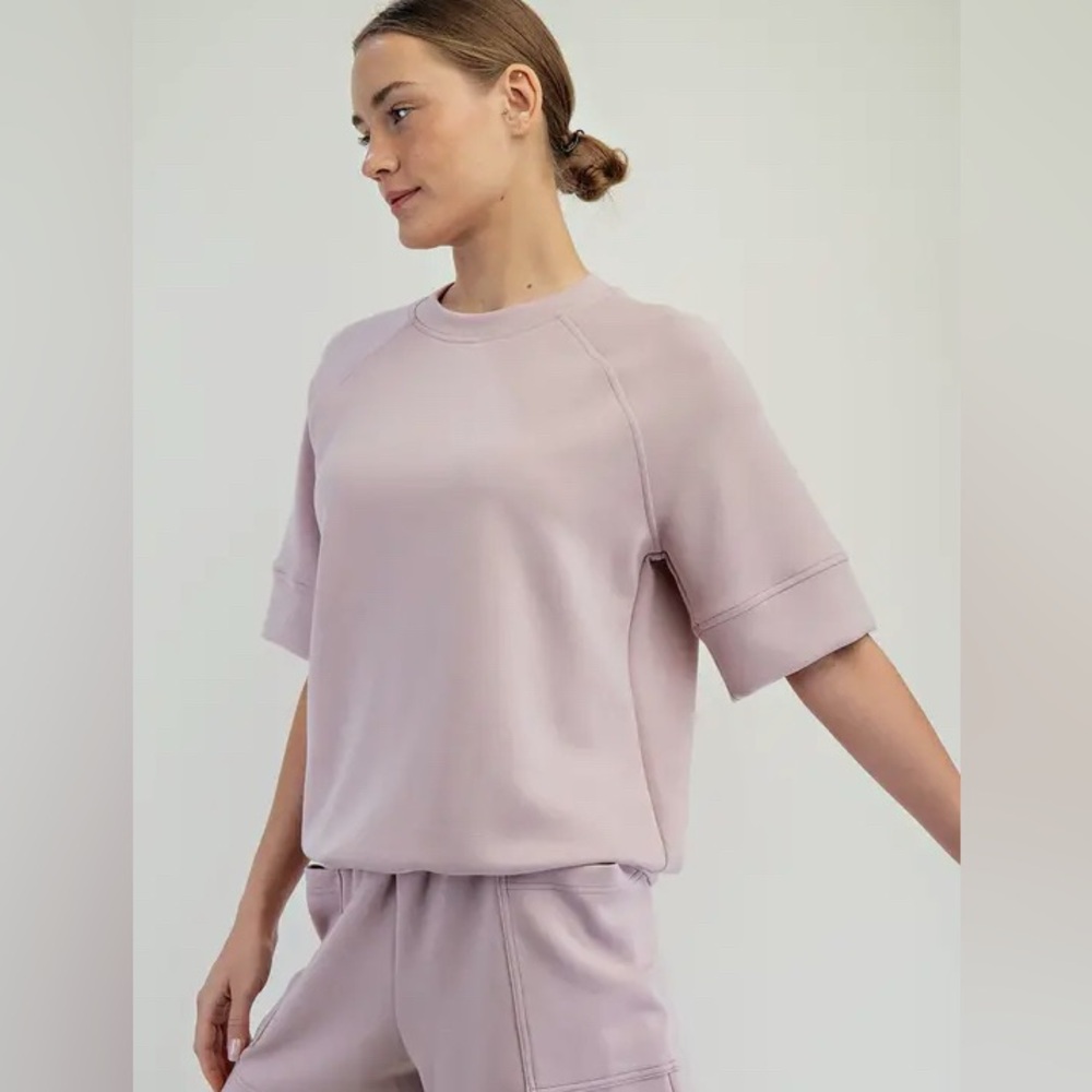 #512. Scuba Short Sleeve -MAUVE